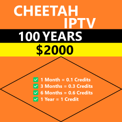 Cheetah IPTV 100 Years Reseller Panel