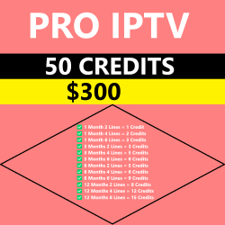 PRO IPTV 50 Credits Reseller Panel