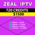 Zeal IPTV 720 Reseller Credits